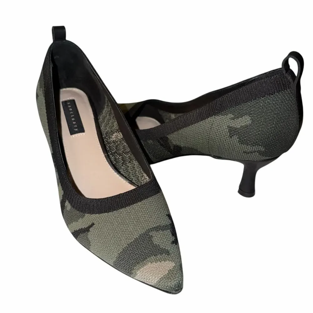 Sanctuary Camo Knit Kitten Heel Pumps Size 8M - Picture 10 of 10